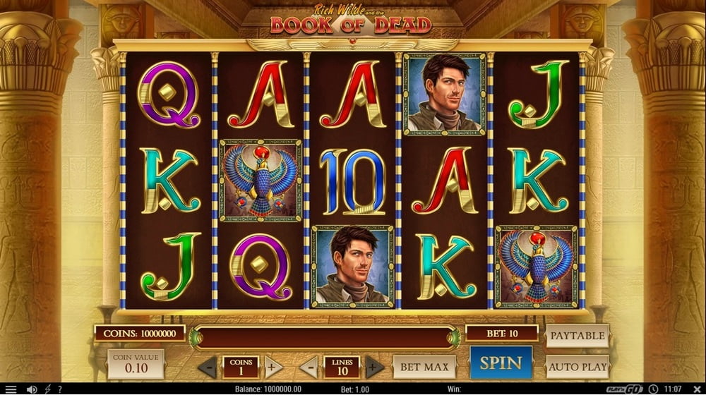 Book of Dead spin screen